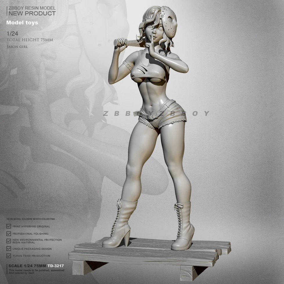 

1/24 Miss Jason Статуэтка из смолы, Женский солдат
