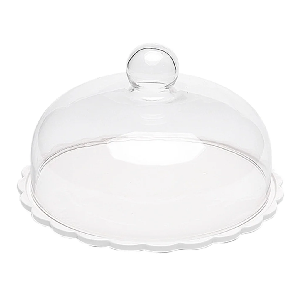 

Dome Cake Cover Cloche Lid Holder Display Stand Dessert Plate Platter Tray Cheese Serving Mini Clear Butter Dish Bell Pastry Jar