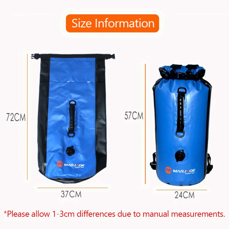 30L PVC Waterproof Dry Bag Boating Diving Man Women Beach Swimming Bag Rafting Ocean Water Floating Sack Storage Pack Men XA306A