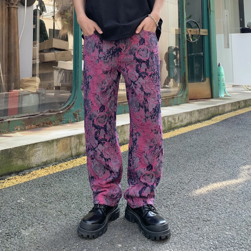 Новое поступление мужские джинсы с рисунком в американском стиле и красной