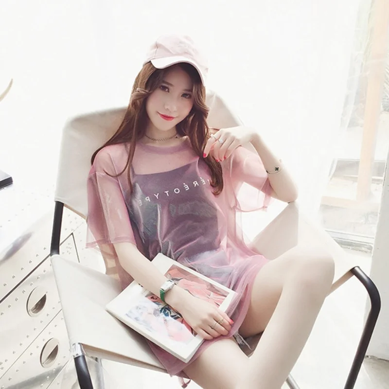 Новинка 2022 женская рубашка футболки повседневные сетчатые Топы в стиле