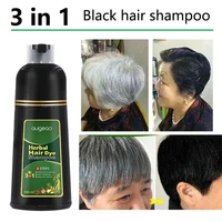 500ml organic natural quick hair dye only 5 minutes botanical essence black hair dye shampoo for covered grey white hair