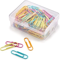 100pcs paper clips 28mm assorted color paperclips for needlework sewing crafting fabric holder pins reusable small paper clips