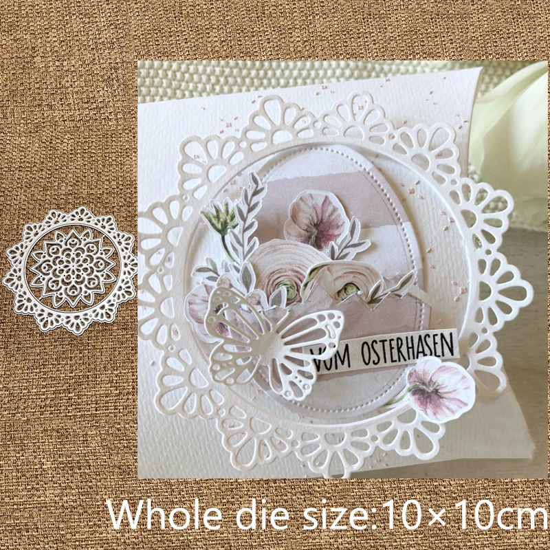 

Металлический трафарет XLDesign для рукоделия, пресс-формы, кружевной венок, украшение для кольца, высечки для альбома, бумаги, тиснения для рук...