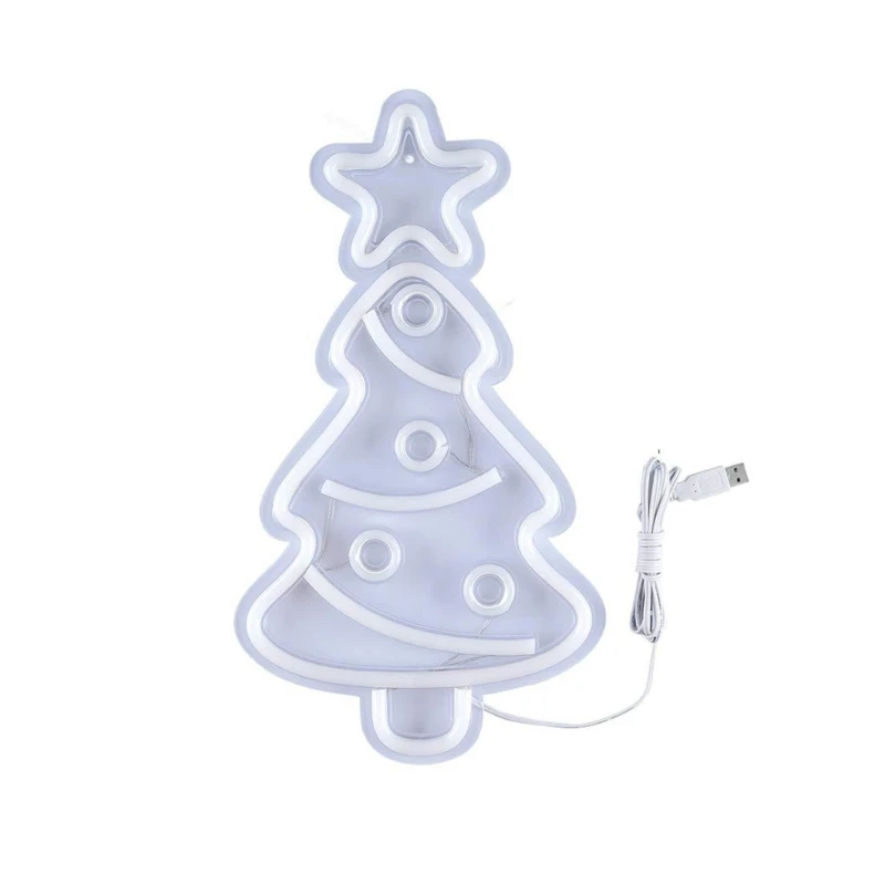 

T5EB Christmas Tree Neon Signs for Wedding Birthday Party Bar Store Home Bedroom