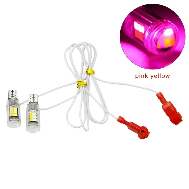 Мотоциклетная лампа шириной T10 двухцветный указатель поворота T15 2835 16smd W5w задняя