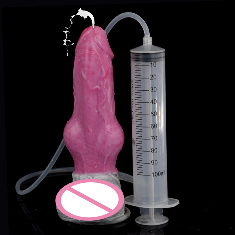 Фаллоимитатор с эякуляцией FAAK спрей для собаки узел Пенис присоской секс-игрушка