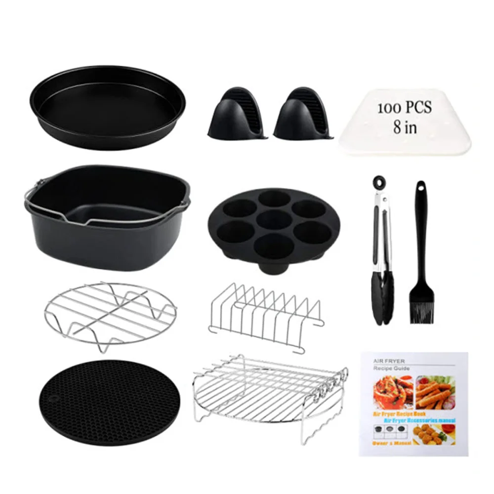 

AD-12Pcs 8Inch Air Fryer Accessories Baking Kit For 5Qt-8Qt Fryer