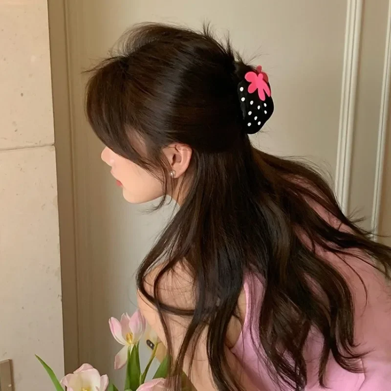 Сладкая мультяшная фруктовая серия коготь для волос ацетат клубника банан