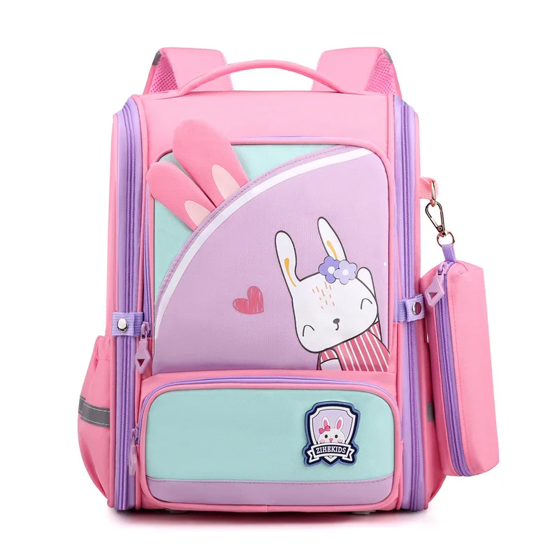 Rabbit Dinosaur Girl Boy Cartoon Large Capacity Backpacks New Cute Children Schoolbag for Primary School Students with Pen Bags