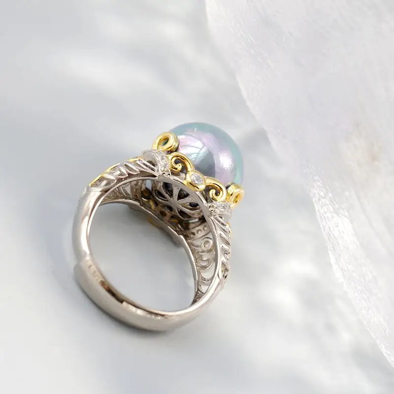 Оригинальные подвесные серебряные женские кольца в стиле ретро