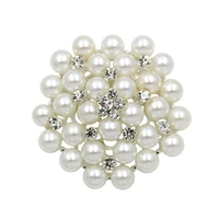 fashion brooch for women flower imitation pearls rhinestones crystal wedding bridal bouquet brooch pin jewelry accessorise