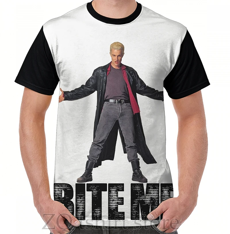 Футболка с рисунком Спайка из Баффи-клейма мужские топы женская футболка