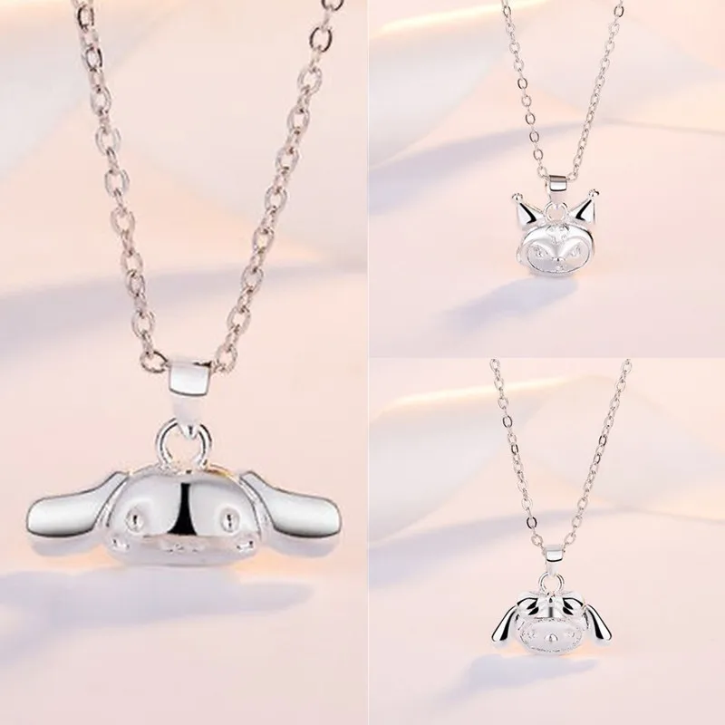 

Kawaii Sanrioed Anime Cartoon series Cinnamoroll mymelody Kuromi cute fashion high value collarbone necklace girlfriend gift
