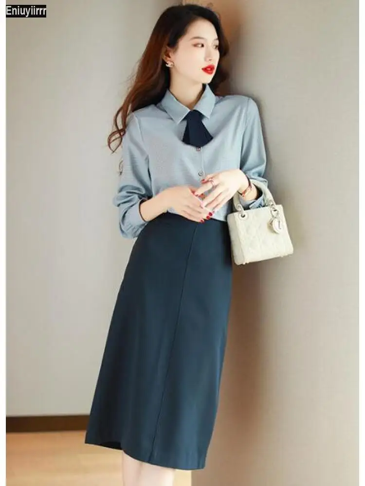 Блузка Женская Осенняя с длинным рукавом на пуговицах