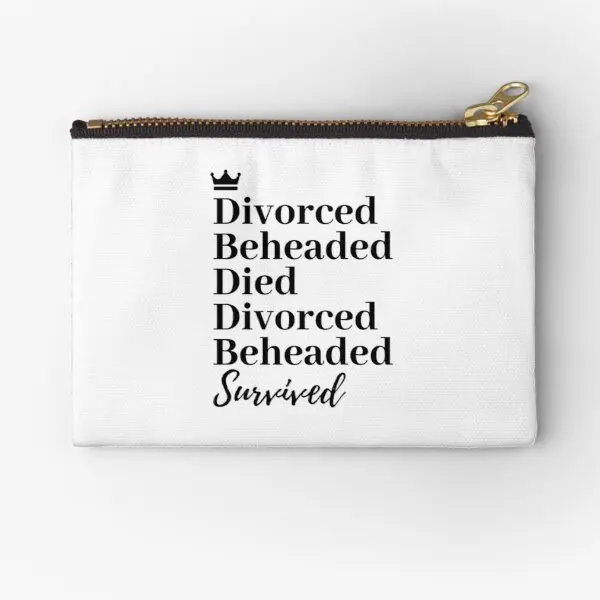 

Divorced Beheaded Died Divorced Behe Zipper Pouches Coin Storage Small Cosmetic Socks Pure Packaging Women Key Men Pocket Money
