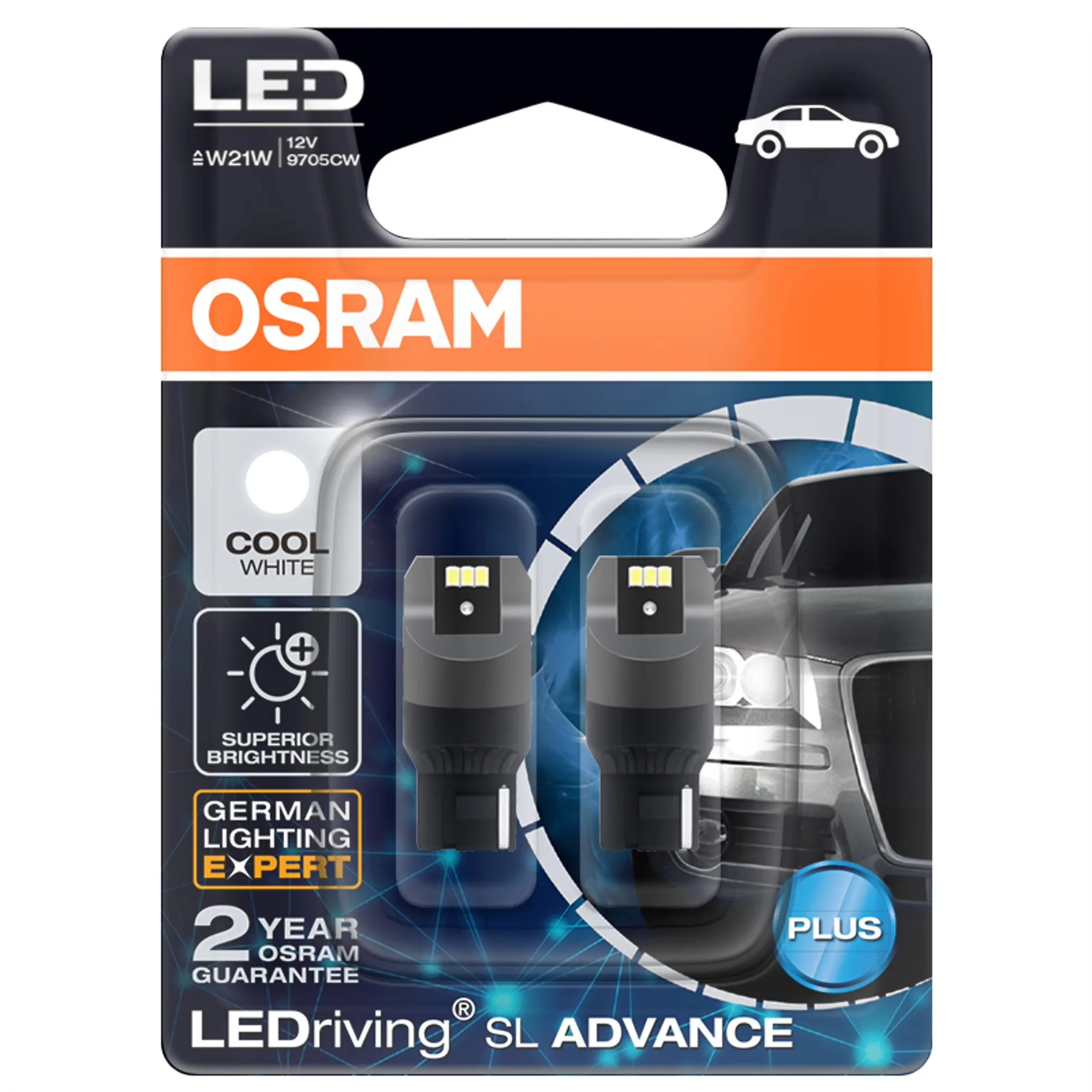 OSRAM LEDriving SL Advance T20 W21W 7440 6000K Автомобильный светодиодный указатель поворота Лампы