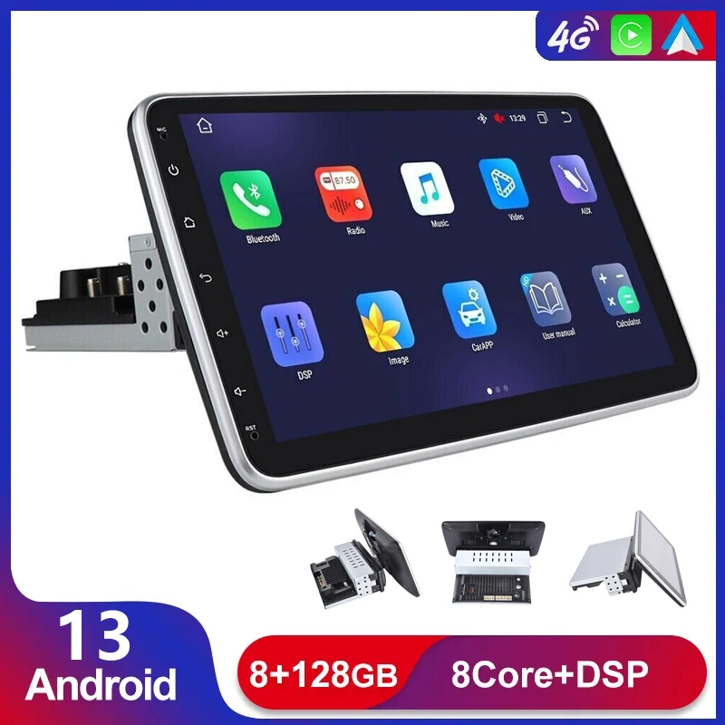 Универсальный Автомобильный мультимедийный плеер 1 Din Android 13 для стерео