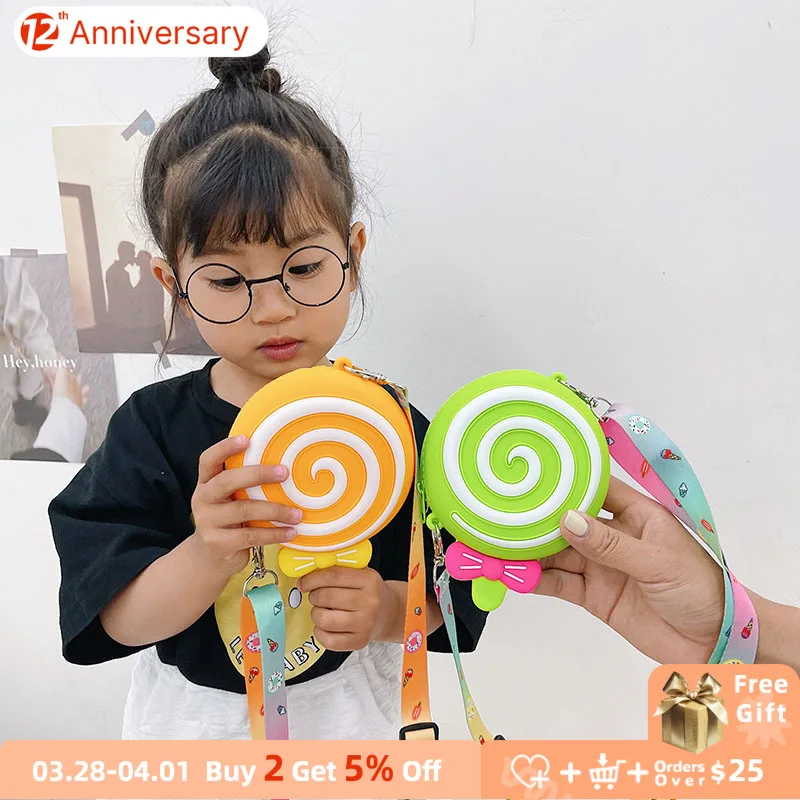 

Cartoon Candy Coin Purse for Children Lovely Silica Gel Girls Baby Mini Shoulder Messenger Bag Kids Boys Gifts Wallet Handbags