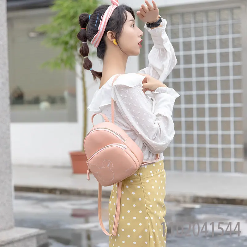 Disney Backpack for Women Girls Students Mini School Bag Designer Luxury Cute Cartoon Handbags Ladies Purse Free Shipping