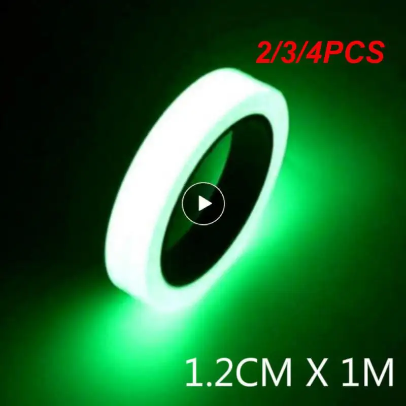 

2/3/4PCS Green Warning Ground Light Reflective Fluorescent Tape Non-slip Universal Car Reflective Sticker Durable Portable