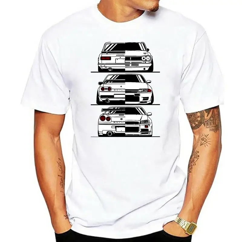 

Summer o-Neck Men'S T-Shirt Fashion New T-Shirt Japan Car Skyline 2000 R32 R34 Gtr Evolution Jdm Tee Shirts For Men