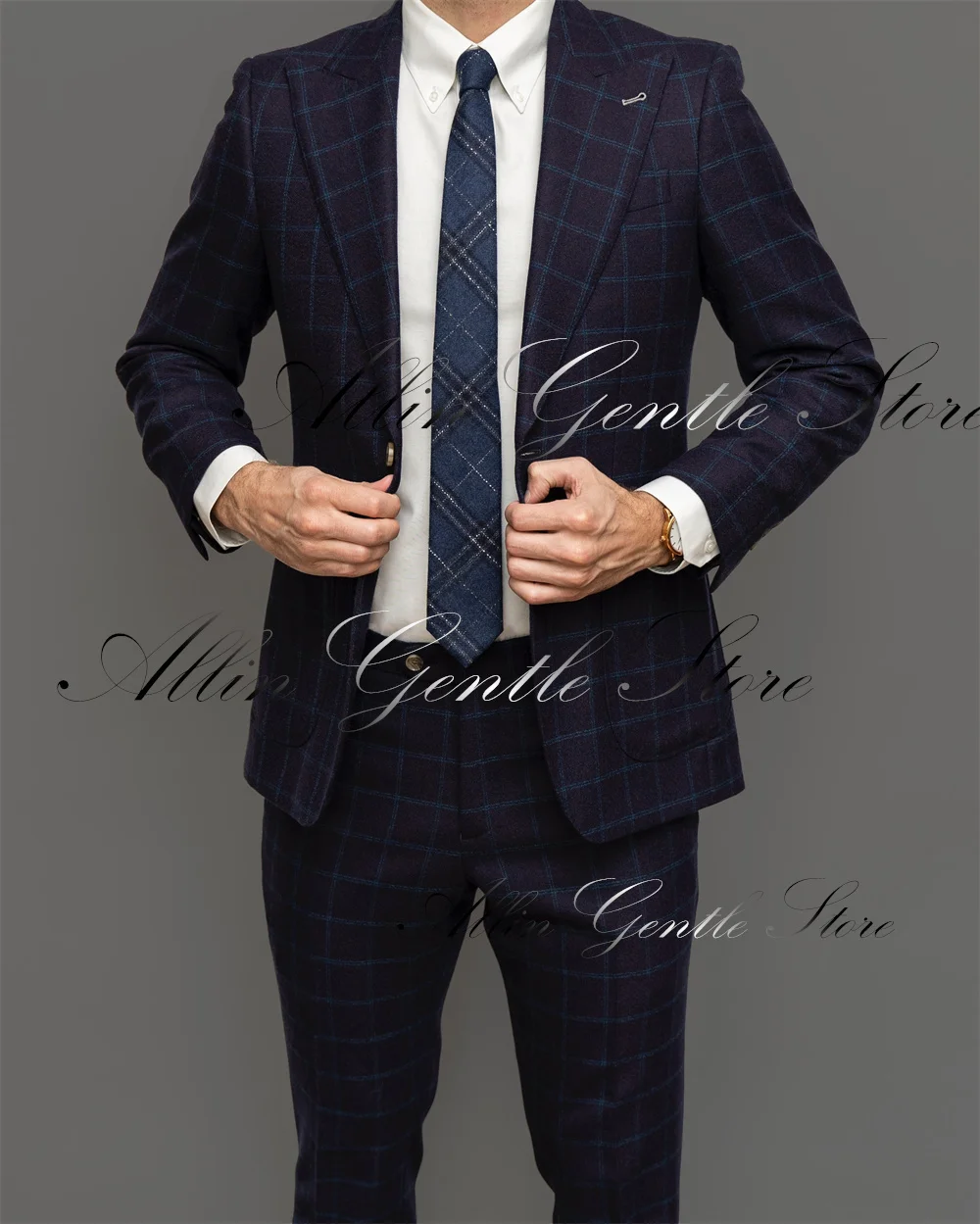 

Herringbone Retro Style Men Suits Set For Business Formal Party Dress Groomsman Wedding Tuxedos Tailor Made