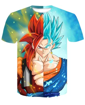2023 New Dragon Ball Theme Top Fashion Cartoon Anime Cool Men's T-shirt Male Anime 3DT Shirt Boy Street Summer Clothing Tops 2