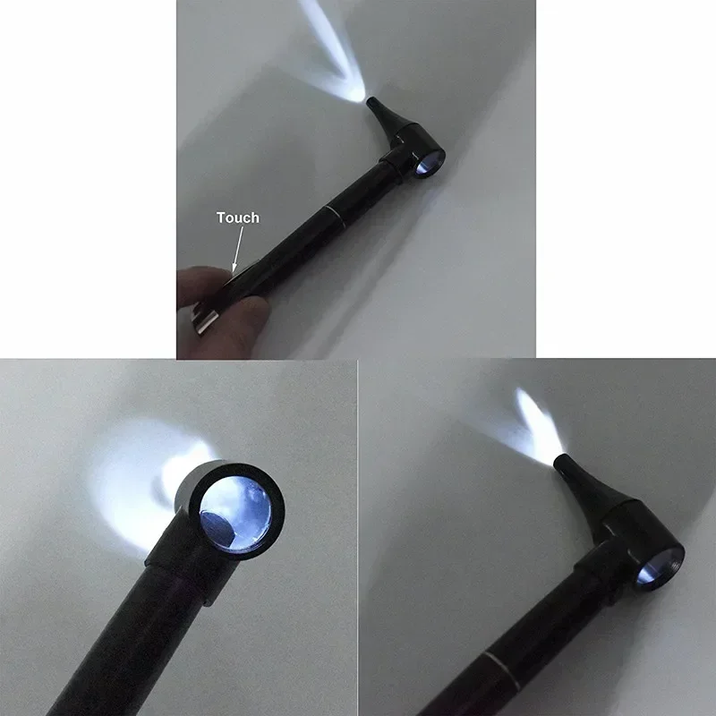 Фото Мини-диагностический комплект отоскопа, 5-зонная увеличительная линза, светодиодный фонарик, диагностический инструмент для медсестры, студентов, врачей №2