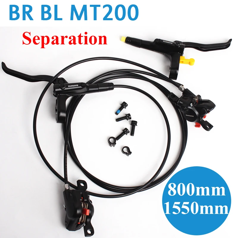 

MT200 Hydraulic Brake 800/1550mm Mountain Bike Hydraulic Disc Brake Set BR-BL-MT200 MTB Brakes Set Bicycle Accessories