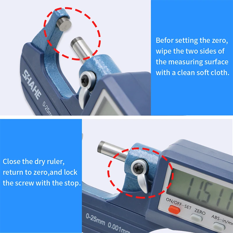 

Durable Digital Large Screen Micrometer 0-25 Mm Electronic Micrometers