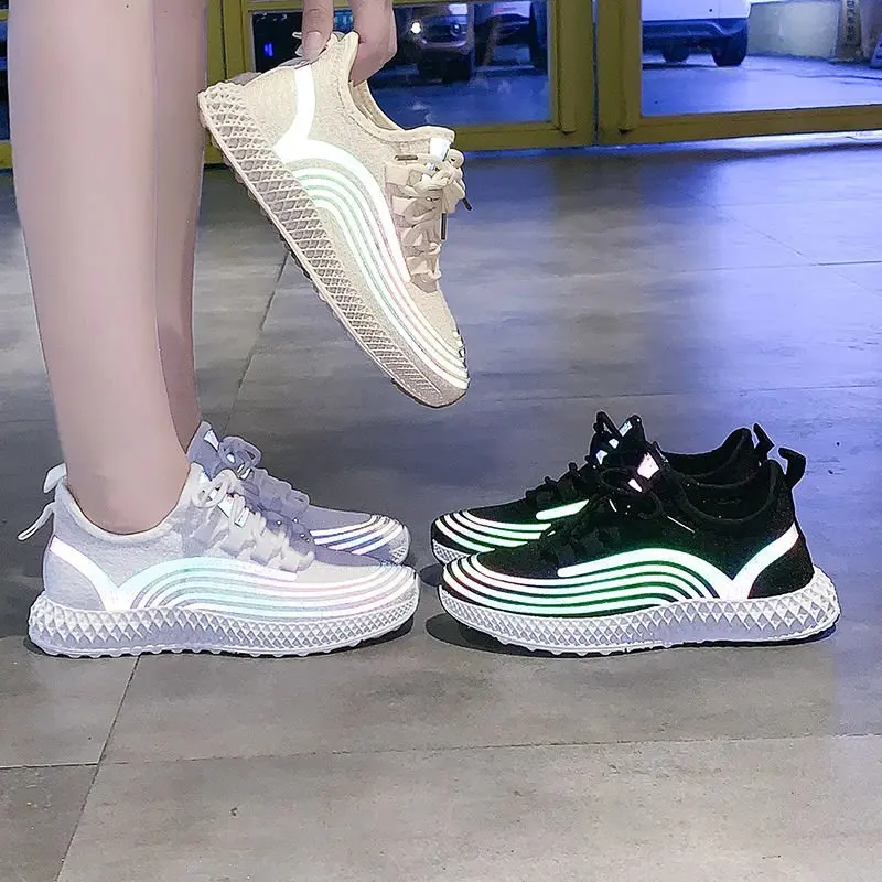 Woman Breathable Sneakers Sport Shoes Lightweight Walking Shoes Vulcanize Sneakers Comfortable Lace Up Shoes Female Shoes