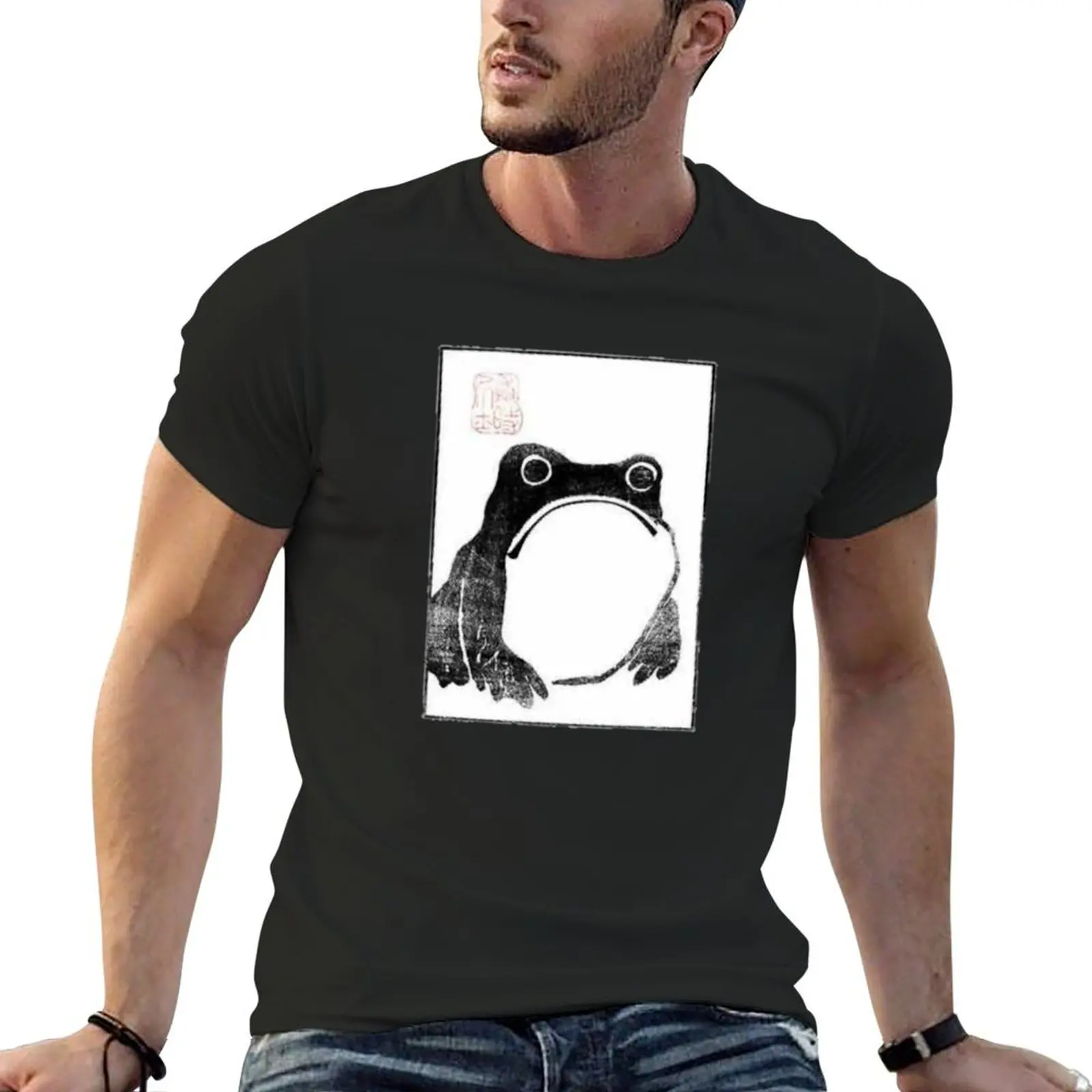 Футболка мужская Slim Fit с принтом лягушки