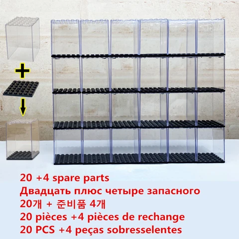 Прозрачный акриловый ящик для хранения, демонстрационный шкаф с пылезащитной крышкой, многоуровневый стеллаж для сборки лестниц, блоков пожарного