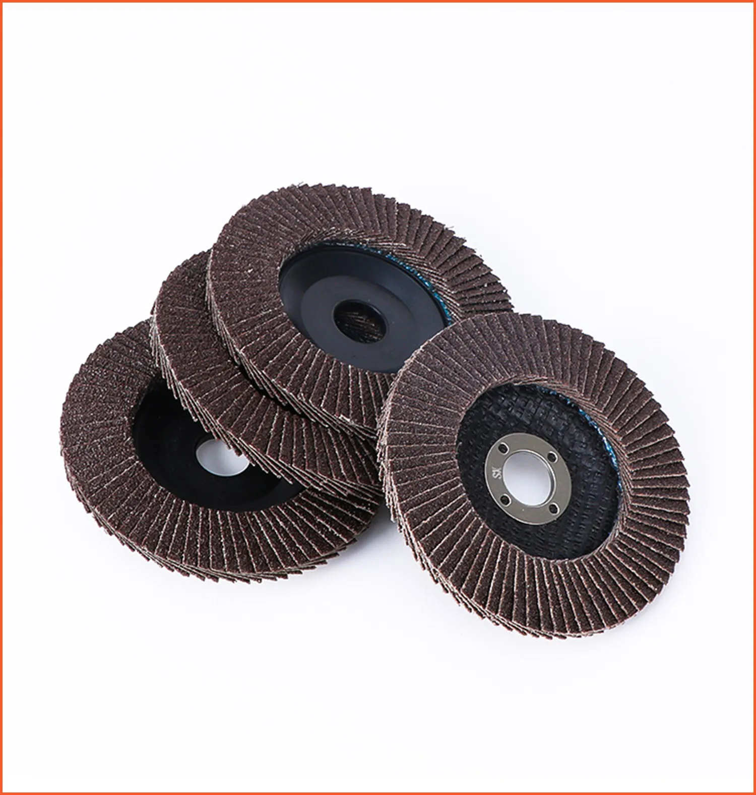 Tool parts metal louver wheel, stainless steel flat abrasive cloth wheel, woodworking polishing piece Louver diameter 100mm