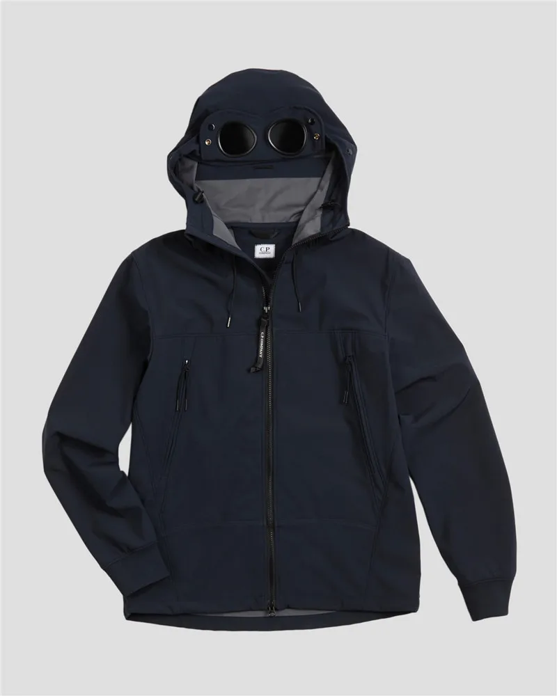 

Men's Loose Windproof Logo Cardigan Zipper Fleece-Lined Shell Jacket Jacket Trendy CP 1:1 High Copy Jacket