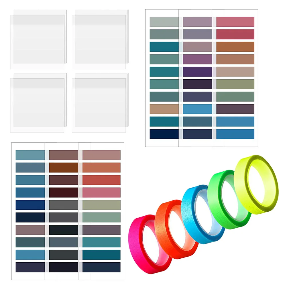 

Transparent Fluorescent Sticker Household Book Tabs Compact Page Markers Convenient Sticky Self-adhesive Reading