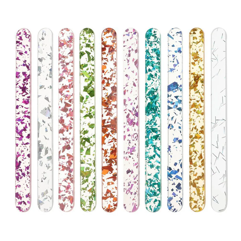 

25pcs Acrylic Ice Cream Sticks Household Reusable Colorful Ice Lolly Sticks
