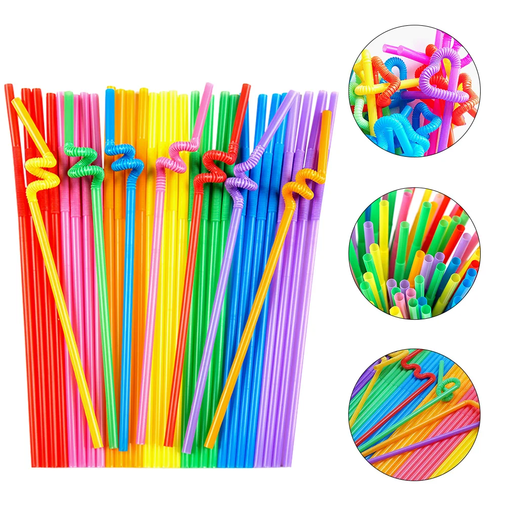 

400pcs Disposable Straws Creative Kids Party Straws Straws Party Supply