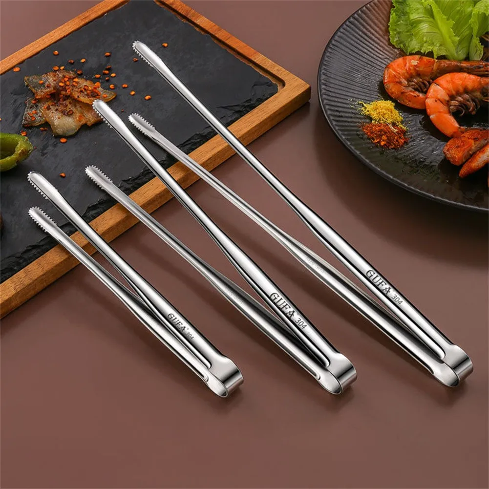 

Food Tongs Stainless Steel Barbecue Clips Meat Salad Steak Food Serving Tongs Tweezers Long BBQ Cooking Tongs Kitchen Utensils