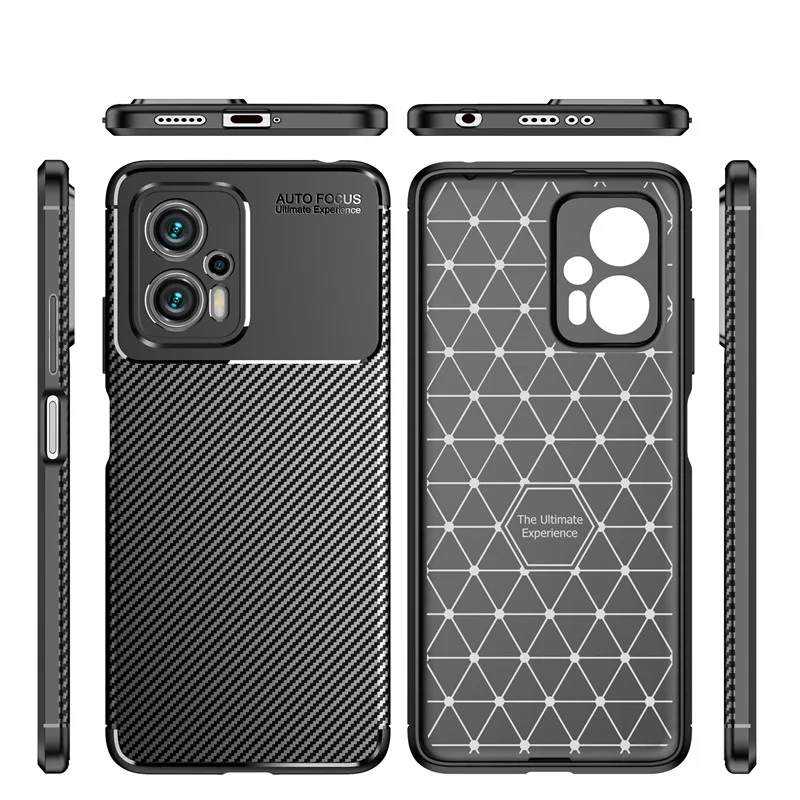 For POCO X4 GT 5G Case POCO X4 GT Cover 6.6 Inch Shockproof Matte Carbon Fiber Soft Silicone Bumper For Xiaomi POCO X4 GT Fundas