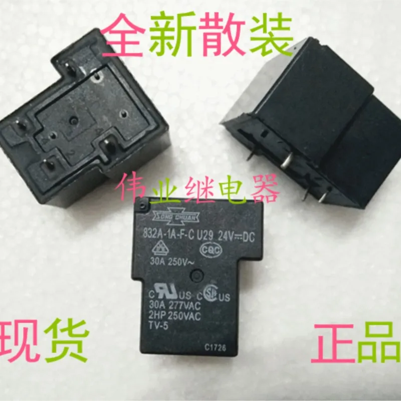 

Новое реле 832A-1A-F-C U29 24 В постоянного тока, 4 контакта, набор нормально открытых реле, 2 шт./партия