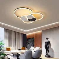 modern led chandelier with remote control led ceiling lamp for living room dining room bedroom kitchen gold round light fixtures