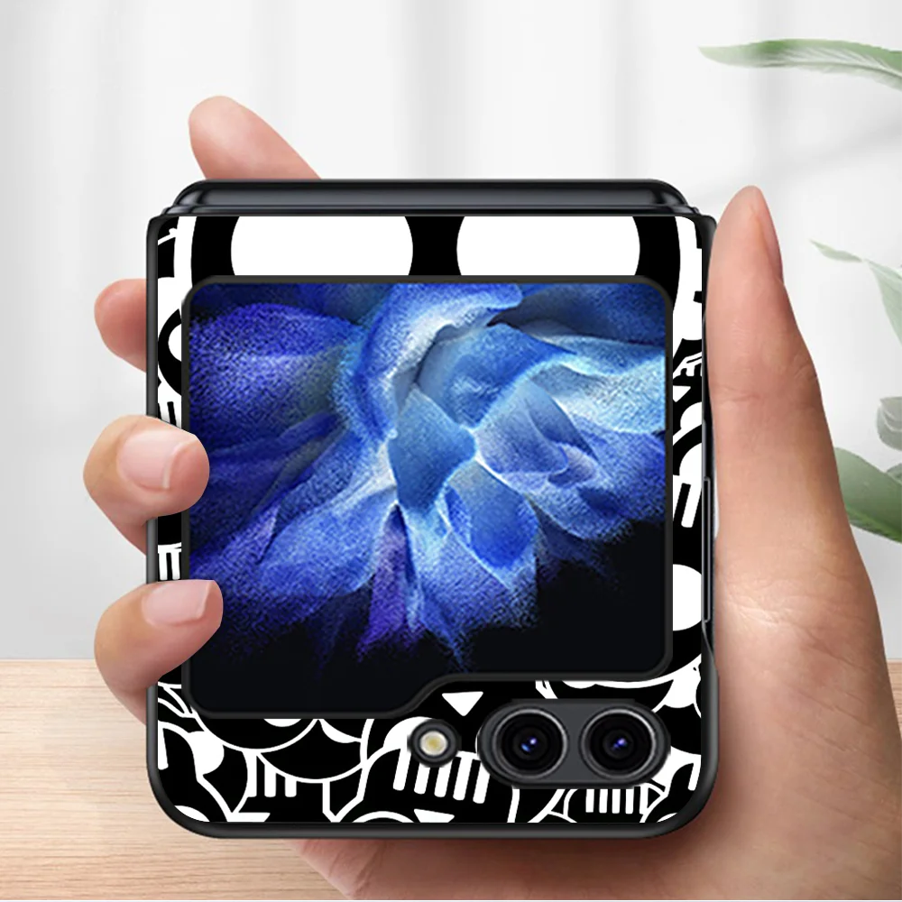 Фото Чехол для телефона с рисунком черепа для Samsung Galaxy Z Flip 8, Z Flip3, Z Flip4, Z Flip5, Z Flip7 FE, Z Flip 6, Z Flip 7 №2