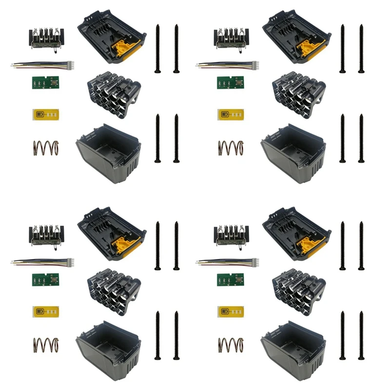 

4X DCB200 15X18650 Li-Ion Battery Plastic Case Housing For Dewalt 18V 20V DCB203 DCB204