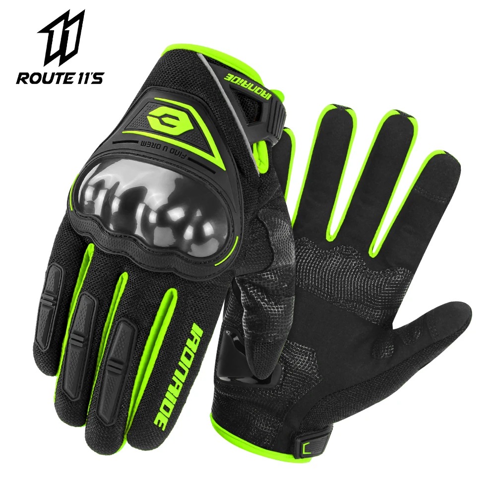 

Motorcycle Gloves Four Seasons Breathable Touch Screen Powered Motorbike Racing Riding Bicycle Gloves Men Women Racing Gloves