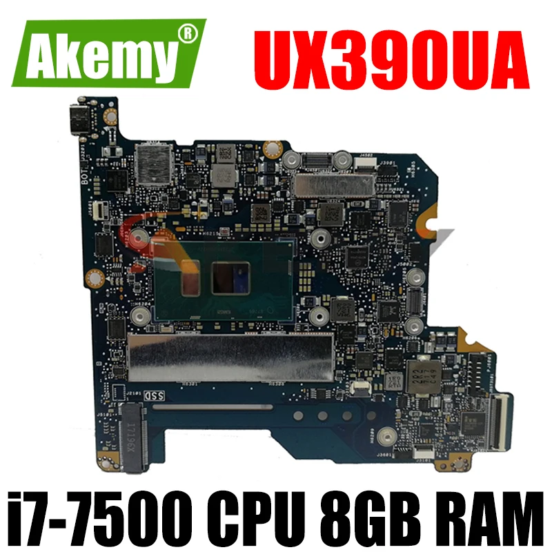

UX390UA i7-7500 CPU 8GB RAM mainboard REV1.2 For ASUS UX390U UX390UA UX390UAK zenbook motherboard 90NB0CZ0-R05100 free shipping