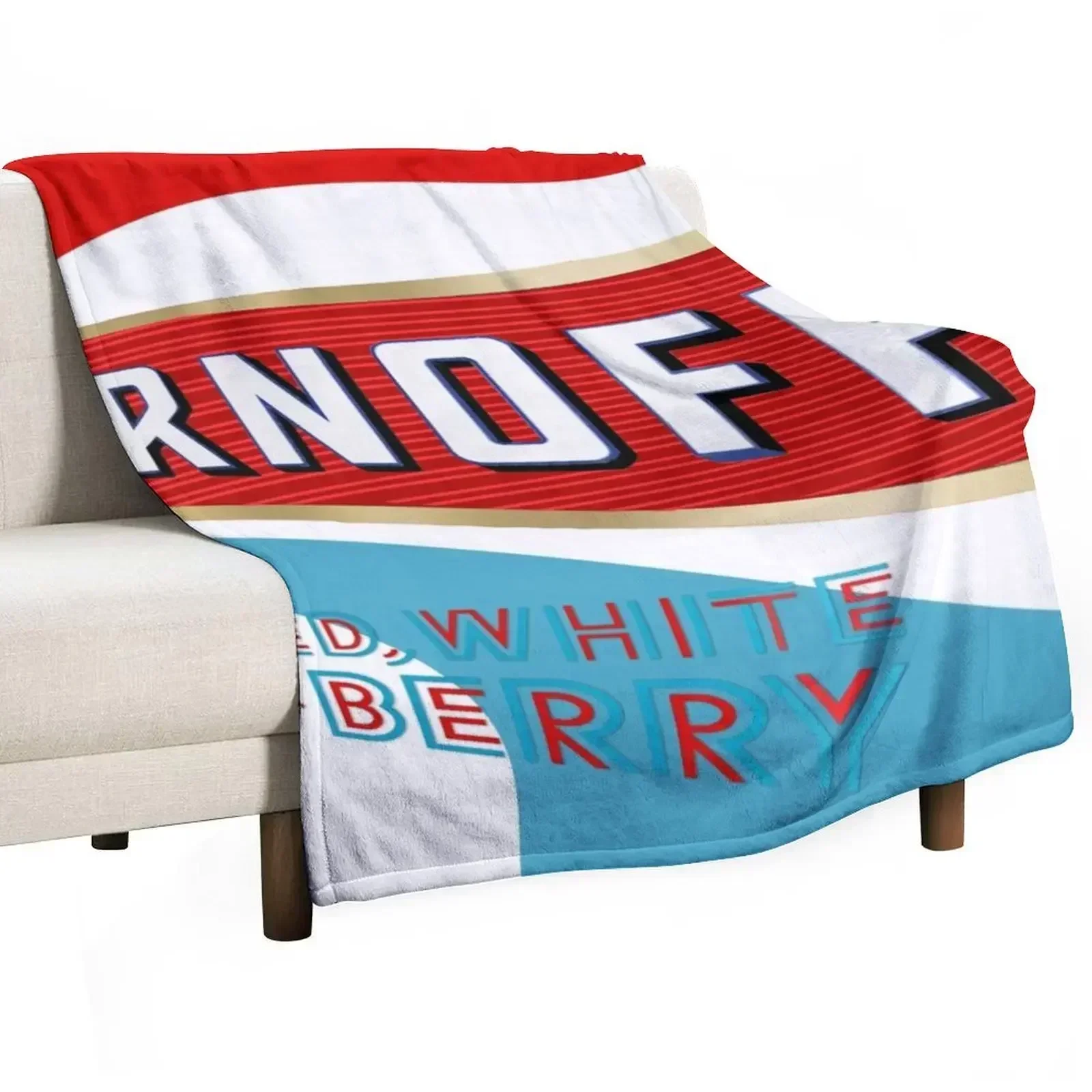 Фото Плед Smirnoff Red White and Berry для дивана-кровати, фланелевый, мягкий плюшевый плед, одеяло для переезда. №1