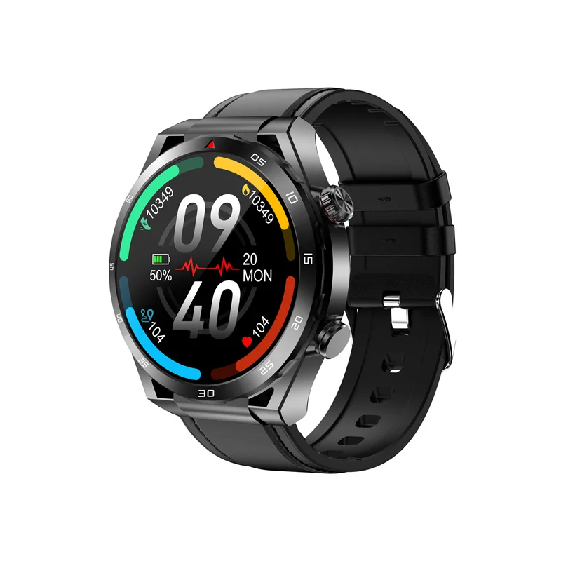 

ET450 Smart Watch Men Bluetooth Call Voice Assistant ECG Blood Sugar Pressure Oxygen Body Temperature Fitness Monitor Smartwatch