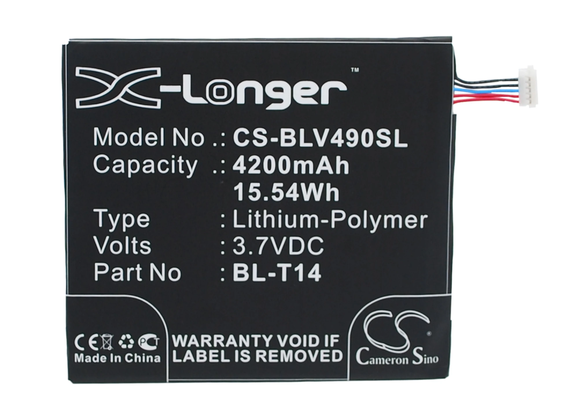 

CS 4200mAh/15.54Wh battery for LG G Pad 8.0,G Pad F 8.0,G Pad F7, G PadF 8.0,V490, V495 BL-T14,EAC62638401